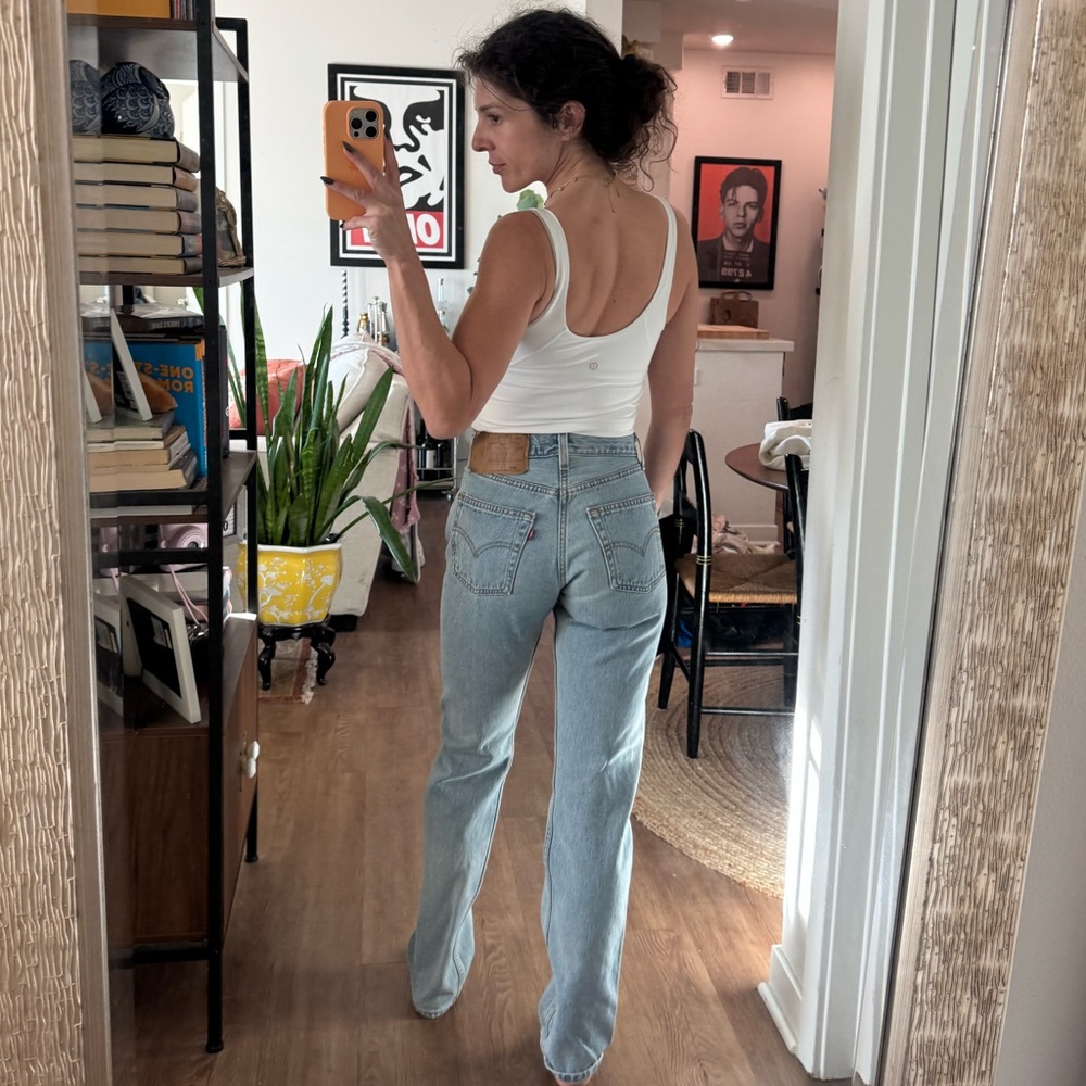 Levi's Vintage Distressed Straight Leg Jeans - Picture 3 of 11